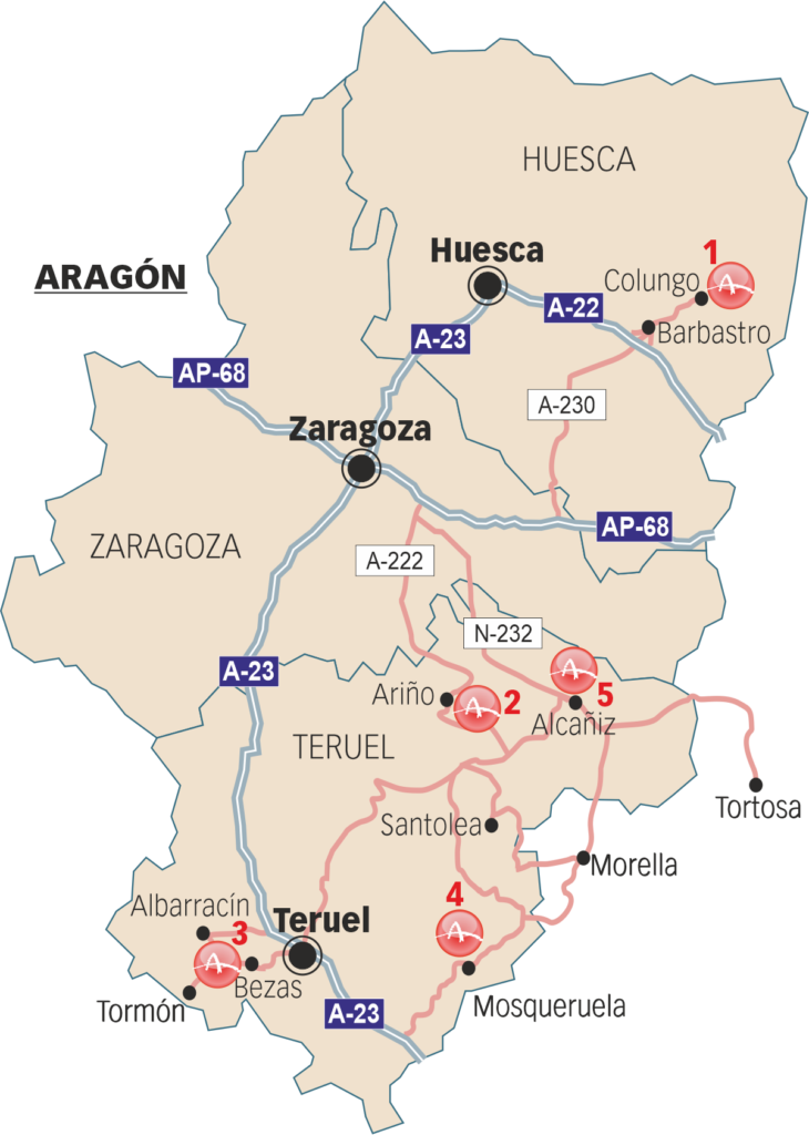 Sites that can be visited in Aragon